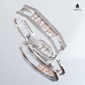LETTER ADDED ZIRCON STONE BRACELET