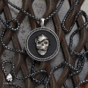 SKULL FACE CARBON STYLE NECKLACE