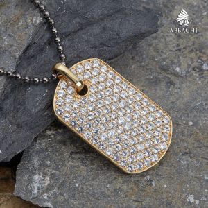 ZIRCON ARMY STYLE TAG NECKLACE